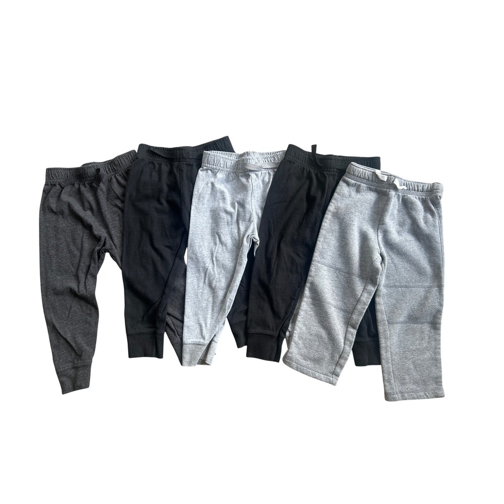 Toddler Boy Bundle of 5 Pairs of Pants Size 2T Sweatpants & Jogger Pants